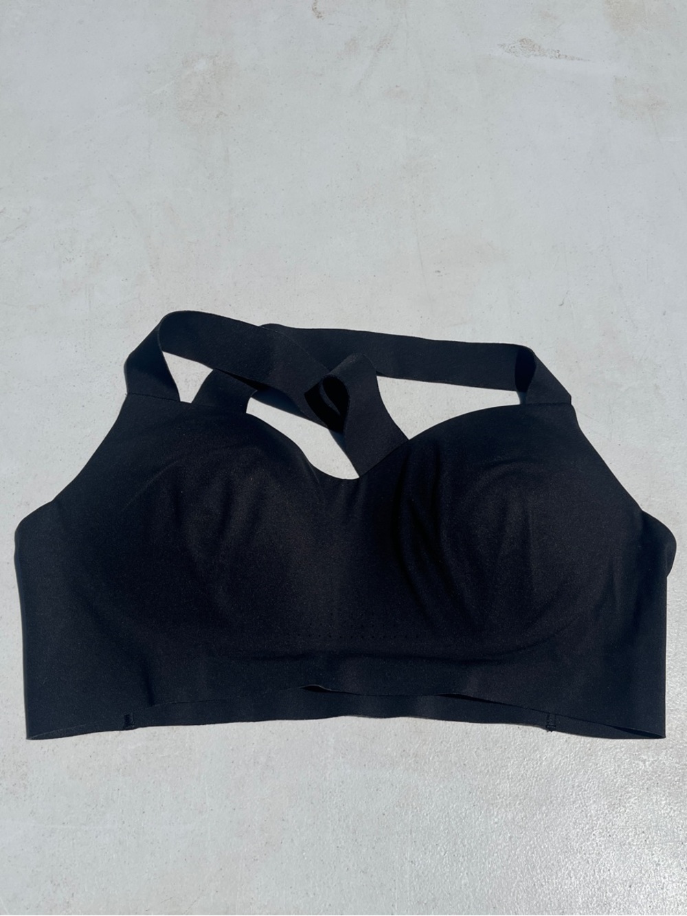 Uniqlo Black Wireless Support Bra with Wide Straps